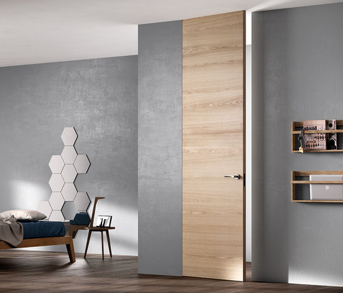Дверь для интерьера - EXIT ZERO ROVERE NATURAL TOUCH - FerreroLegno - из дерева / створчатая / заподлицо