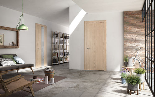Дверь для интерьера - EXITLYNE + EXITLYNE VETRO ROVERE NATURAL TOUCH - FerreroLegno - из дерева / створчатая / заподлицо