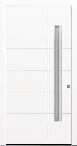 Входная дверь - HT 410 GA-B0B - Internorm - из алюминия / створчатая / полузастекленная