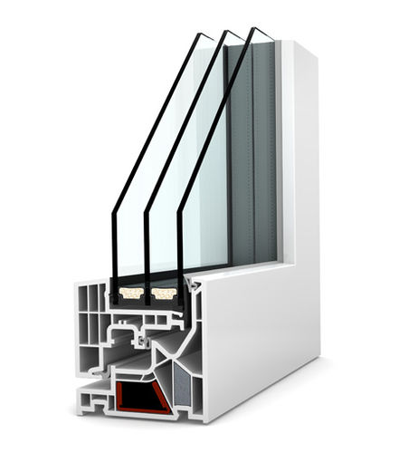 Окно из алюминия - KF 405 - Internorm - из ПВХ / раздвижное / откидное