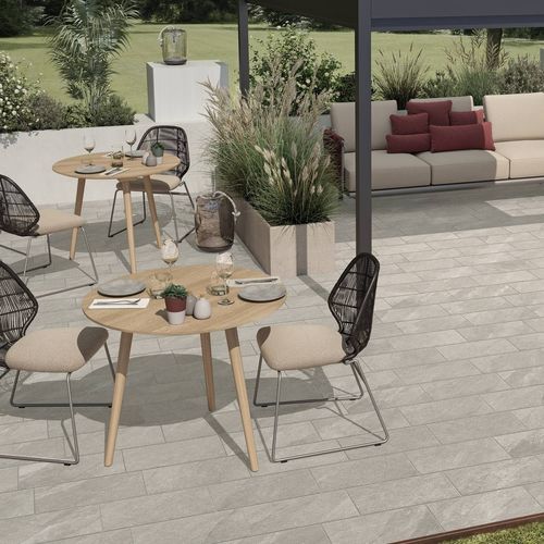 Плитка из керамогранита - ARDESIA SILVER - CERAMICHE KEOPE - структурная / для наружного применения / для сада