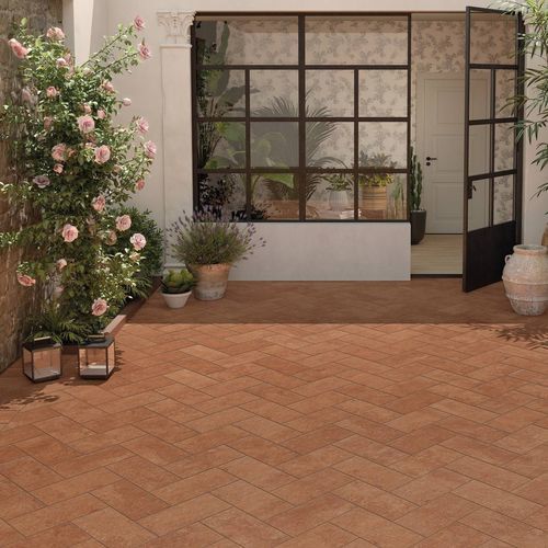 Плитка из керамогранита - COTTO RED - CERAMICHE KEOPE - структурная / для наружного применения / для сада