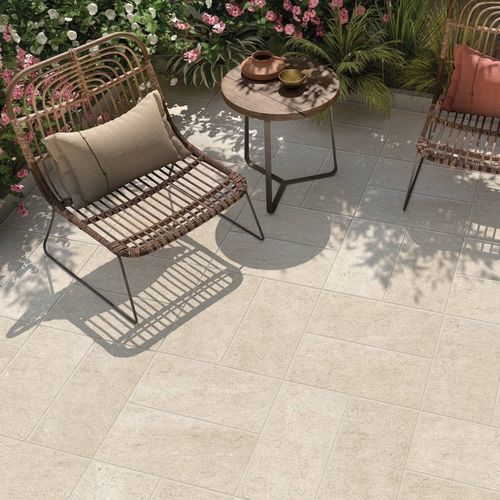 Плитка из керамогранита - LECCESE IVORY - CERAMICHE KEOPE - структурная / для наружного применения / для сада