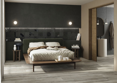 Плитка из керамогранита - LAVICA BLACK - CERAMICHE KEOPE - матовая / структурная / для интерьера