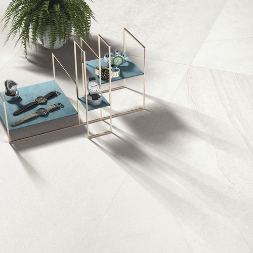Плитка из керамогранита - BLENDED WHITE - CERAMICHE REFIN - матовая / текстурированная / для интерьера