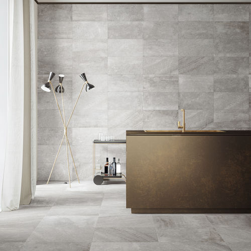 Плитка из керамогранита - BLENDED GREY - CERAMICHE REFIN - матовая / текстурированная / для интерьера