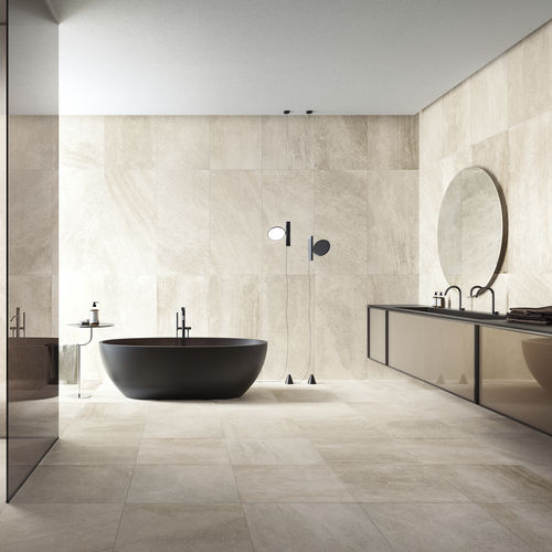 Плитка из керамогранита - BLENDED BEIGE - CERAMICHE REFIN - матовая / текстурированная / для интерьера