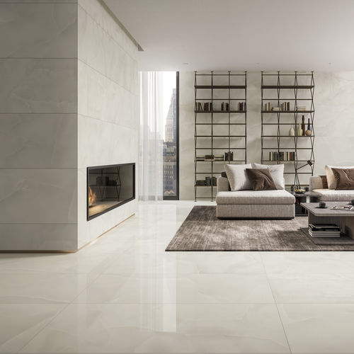 Плитка из керамогранита - PRESTIGIO ONYX WHITE - CERAMICHE REFIN - глянцевая / для интерьера / для ванной комнаты