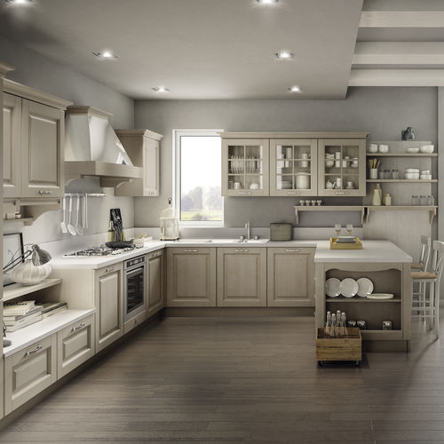 Классическая кухня - BOLGHERI - STOSA CUCINE - из цельной древесины / L-образная / в форме U