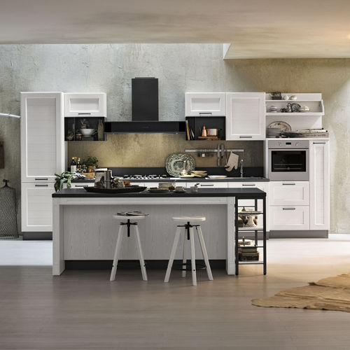 Современная кухня - YORK - STOSA CUCINE - из дуба / из мрамора / из листового металла