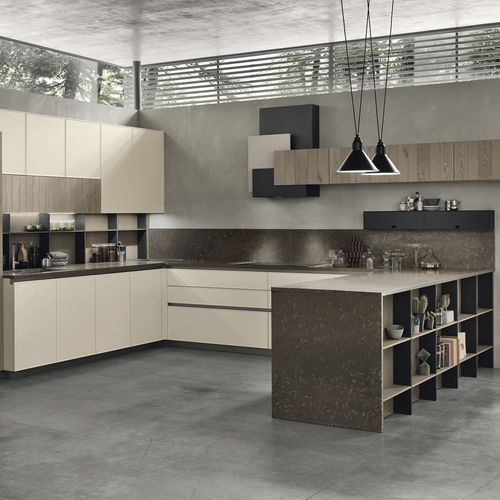 Современная кухня - FRAME - STOSA CUCINE - из дуба / из ламината / островного типа