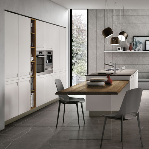 Современная кухня - REWIND - STOSA CUCINE - из стекла / из металла / из ламината