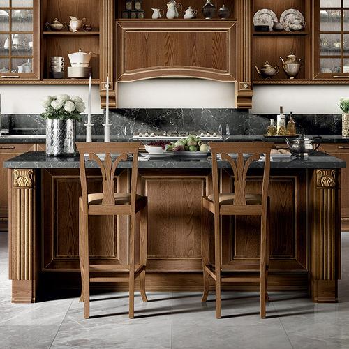 Классический барный стул - SGA09 - STOSA CUCINE - для кухни / из ткани / дерево
