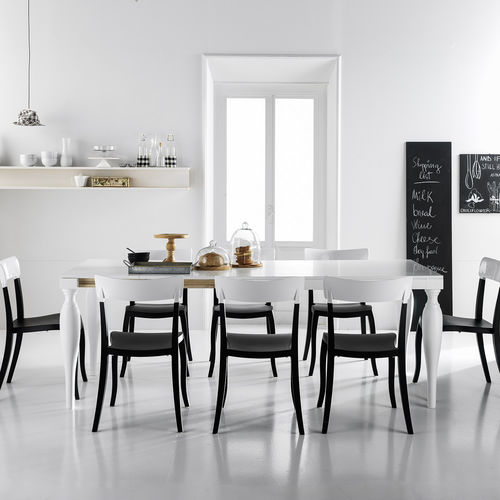 Классический обеденный стол - ANCONA - STOSA CUCINE - из лакированной древесины / с основанием из лакированной древесины / прямоугольный