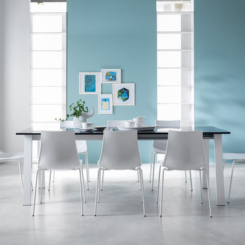 Современный обеденный стол - DELTA - STOSA CUCINE - из меламина / из Fenix NTM® / с основанием из окрашенного металла