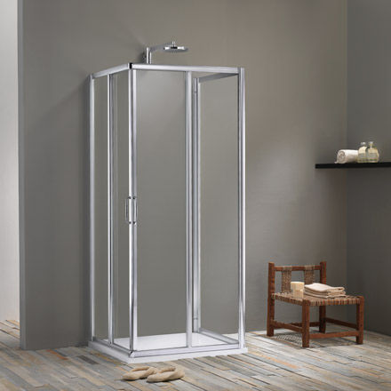 Душевая кабина из стекла - VANITY A12+A12+D10 - Megius SpA - из алюминия / с раздвижными дверями / квадратная