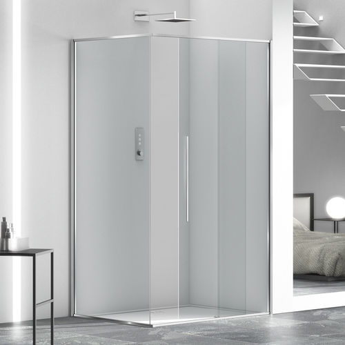Душевая кабина из стекла - ZEN A1S+FS0 - Megius SpA - из алюминия / из нержавеющей стали / с раздвижными дверями