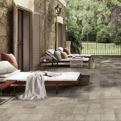 Плитка из керамогранита - WALK - CERAMICHE SUPERGRES - структурная / для наружного применения / для сада