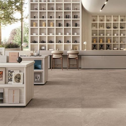 Плитка из фарфора - WHISPER  - CERAMICHE SUPERGRES - из известняка / матовая / отделка камнем