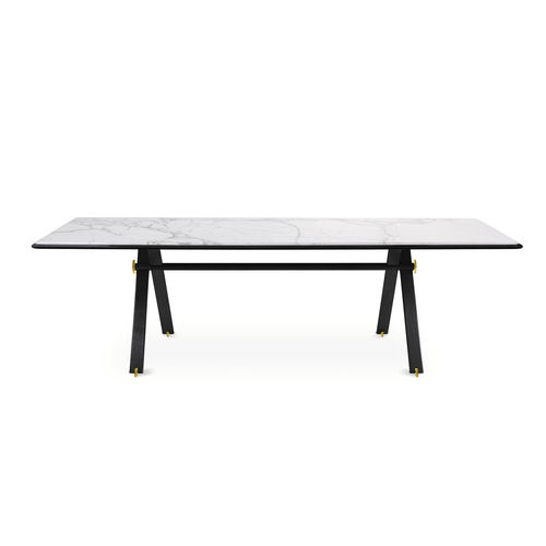 Современный стол - MAAT - Gallotti&Radice - из анодированного алюминия / из мрамора / прямоугольный