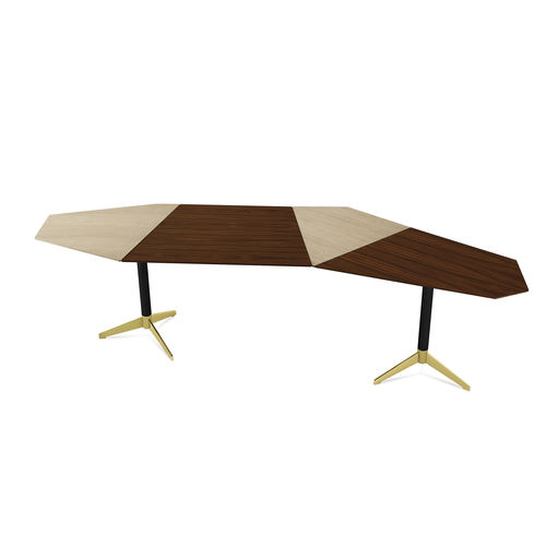 Современный рабочий стол - ZEN - Gallotti&Radice - из ясеня / из розового дерева / из анодированного алюминия