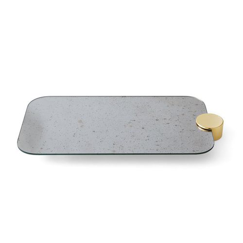 Поднос для обслуживания из металла - ODETTE RECTANGULAR - Gallotti&Radice - из стекла