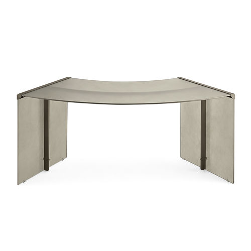 Напольный рабочий стол - PRESIDENT GOLD EDITION  - Gallotti&Radice - современный / из закаленного стекла / изогнутый
