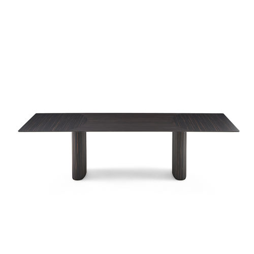 Современный стол - SHIRO - Gallotti&Radice - из дерева / из мрамора / с основанием из цельной древесины