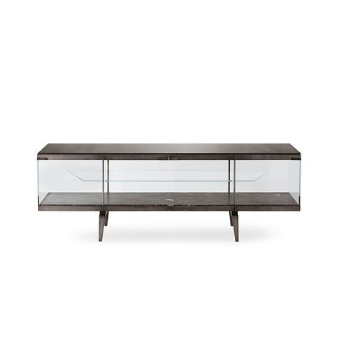 Современный шкаф для посуды - PANDORA LIGHT - Gallotti&Radice - из закаленного стекла / из лакированного стекла / из лакированного металла