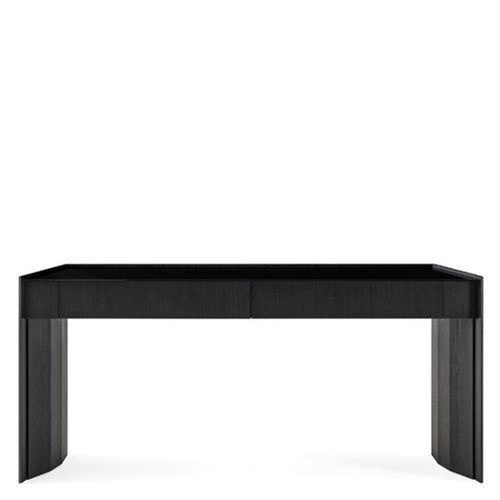 Современный стол-консоль - ATHUS - Gallotti&Radice - из стекла / с основанием из ясеня / прямоугольный