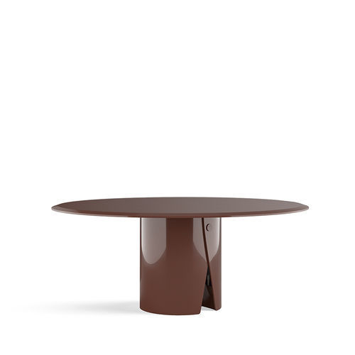 Современный стол - Manto - Gallotti&Radice - из лакированной древесины / с основанием из древесины / круглый