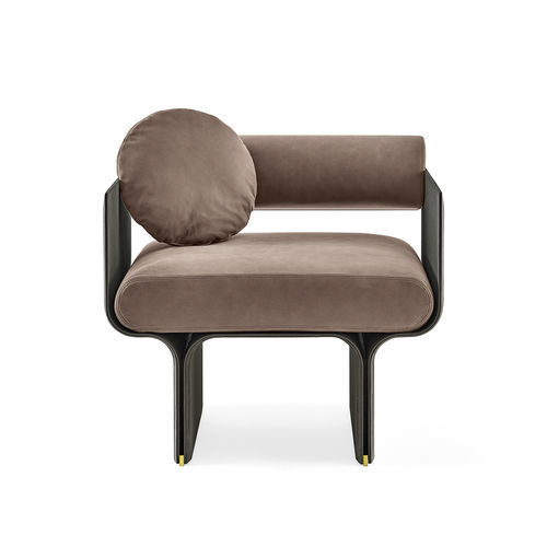 Современное кресло - Stami Lounge - Gallotti&Radice - из ткани / из кожи / из дерева