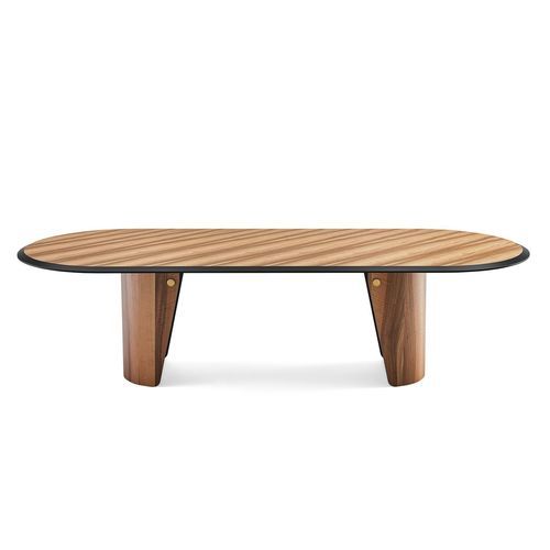 Современный стол - MANTO - Gallotti&Radice - из орехового дерева / с основанием из древесины / овальный