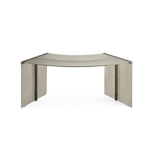 Напольный рабочий стол - President 50th - Gallotti&Radice - современный / из закаленного стекла / изогнутый