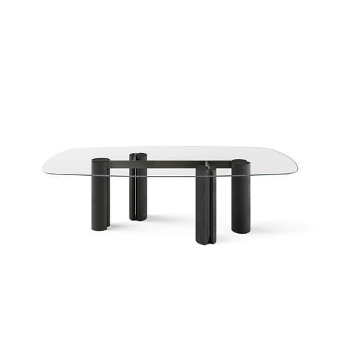 Современный стол - Simpòdio W - Gallotti&Radice - из кристалла / из мрамора / с основанием из ясеня