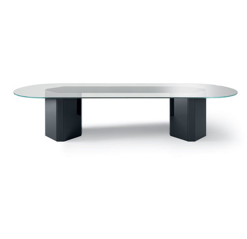 Современный стол - AKIM SYSTEM - Gallotti&Radice - дерево / из стекла / из закаленного стекла