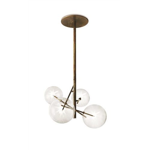 Современный потолочный светильник - BOLLE 4 - Gallotti&Radice - из дутого стекла / из латуни / LED