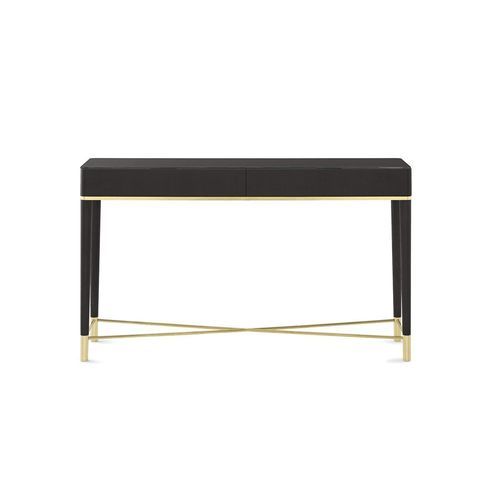 Современный стол-консоль - TAMA - Gallotti&Radice - из закаленного стекла / с основанием из ясеня / прямоугольный