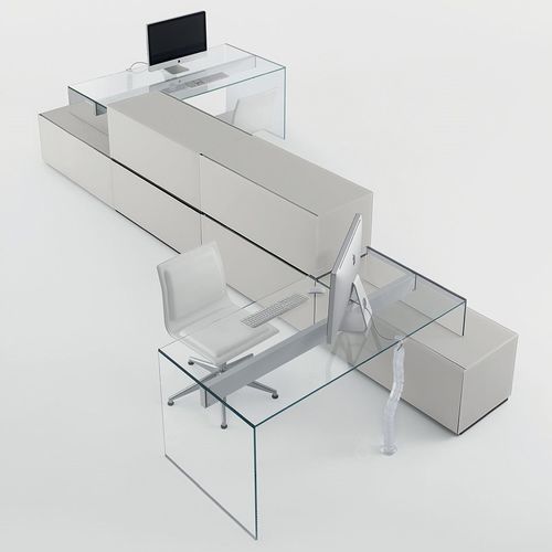 Напольный рабочий стол - AIR 1 UP/1 UP S - Gallotti&Radice - современный / из алюминия / из анодированного алюминия