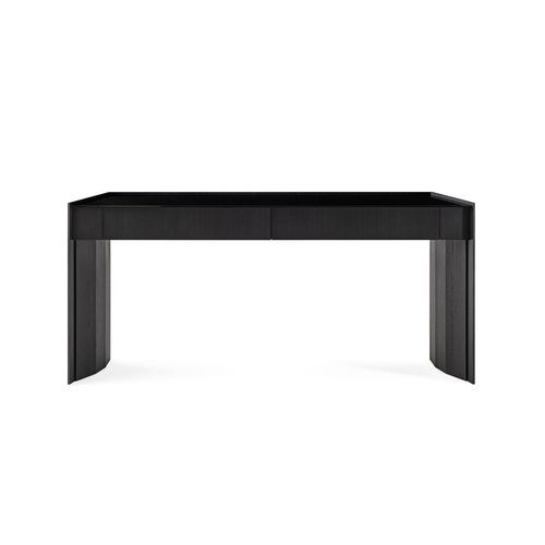 Современный стол-консоль - ATHUS - Gallotti&Radice - из закаленного стекла / с основанием из ясеня / прямоугольный
