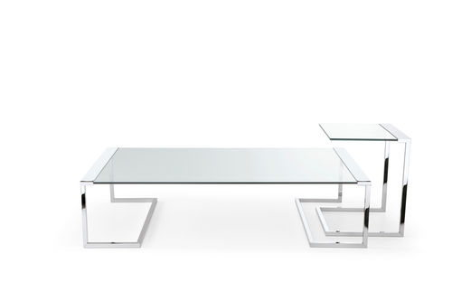 Современный журнальный столик - SIR T32 - Gallotti&Radice - из металла / из закаленного стекла / прямоугольный