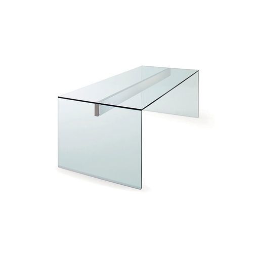Напольный рабочий стол - AIR - Gallotti&Radice - современный / из стекла / прямой