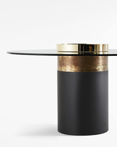 Современный обеденный стол - Haumea-T - Gallotti&Radice - из дерева / из металла / из кристалла