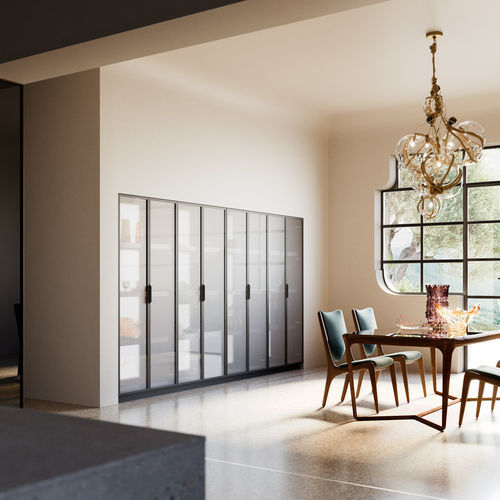 Современный шкаф для хранения для кухни - Aspen + D23 - DOIMO CUCINE - из стекла