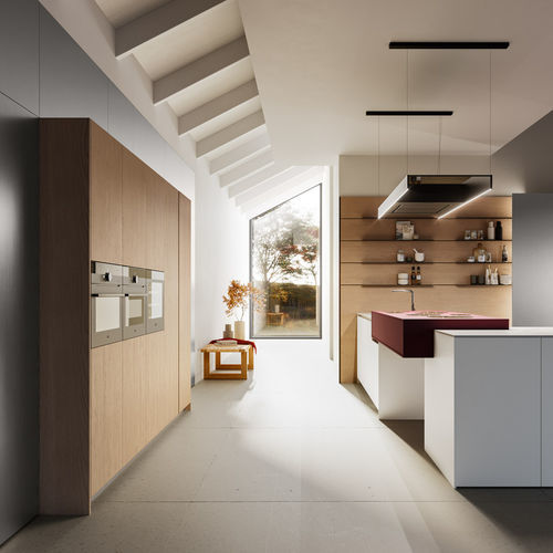Современный шкаф для хранения для кухни - D12 + D23 - DOIMO CUCINE - из дерева / для печи
