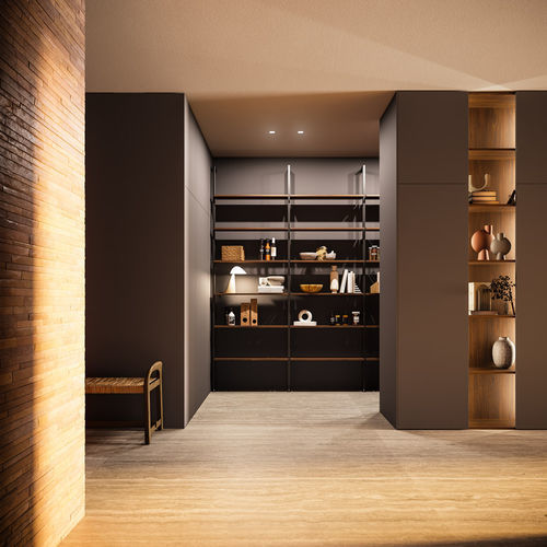 Настенный стеллаж - Aspen + D23 - DOIMO CUCINE - современный / из орехового дерева / для кухни