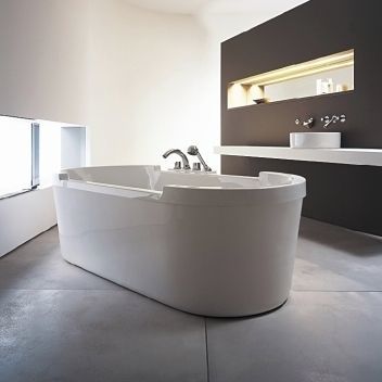Овальная ванна - 700010 - DURAVIT - островная / для жилых зданий / из акрила