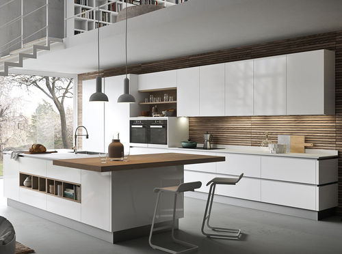 Современная кухня - AINOA 2.0 - Record Cucine - из фанерованной древесины / из лакированной древесины / из ясеня