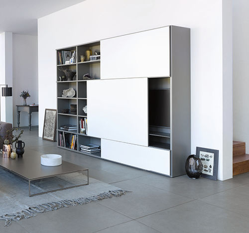 Современный настенный комплект для ТВ - STUDIMO - interlübke - из лакированной древесины