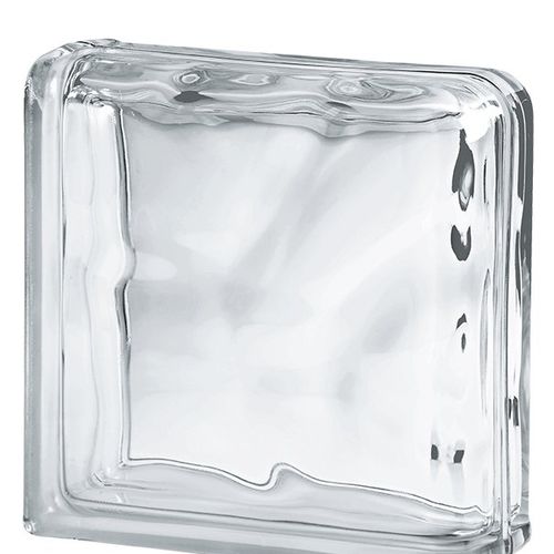 Угловой стеклоблок - CLEAR 19/8 ALLBEND WAVE - SEVES GLASSBLOCK - изогнутый / гладкий / песчаный